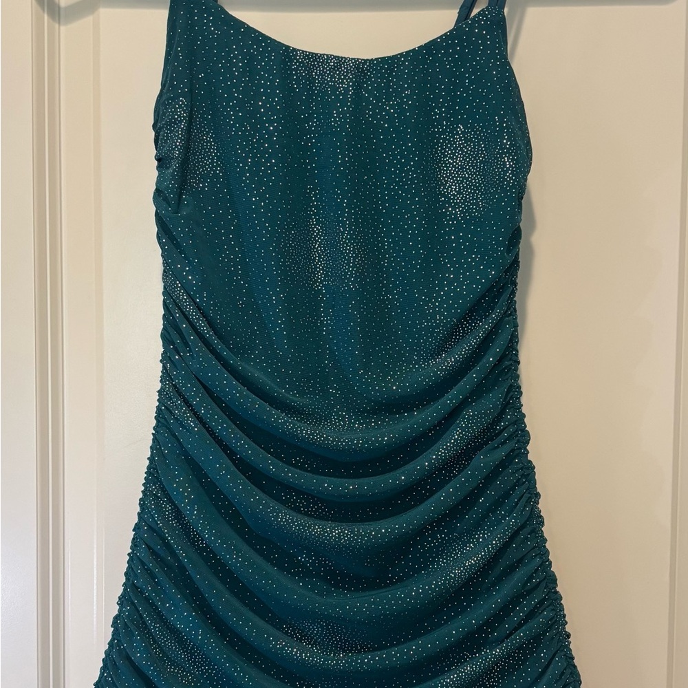 Lucy in the Sky Green Spaghetti Strap Cocktail Dress
